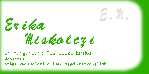 erika miskolczi business card